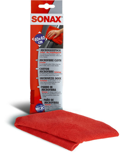 SONAX Microfiber Klud Exteriør Rød