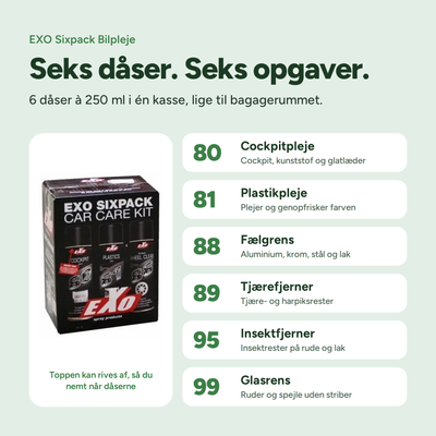 EXO Sixpack Bilpleje
