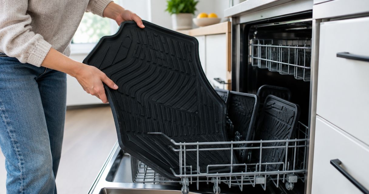 Kan gummimåtter til bil komme i opvaskemaskinen?