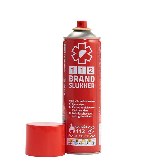 112 Brandslukker 400 ml. inkl. Neoprentaske