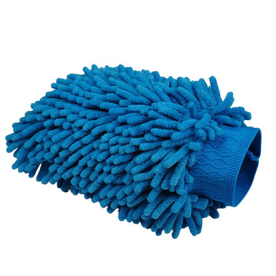 Vaskehandske i blød Microfiber - Blå eller Grøn