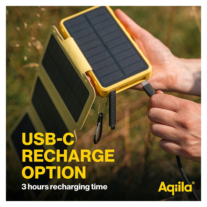 Aqiila PowerBird BS10 | Solcelle Powerbank til eventyr