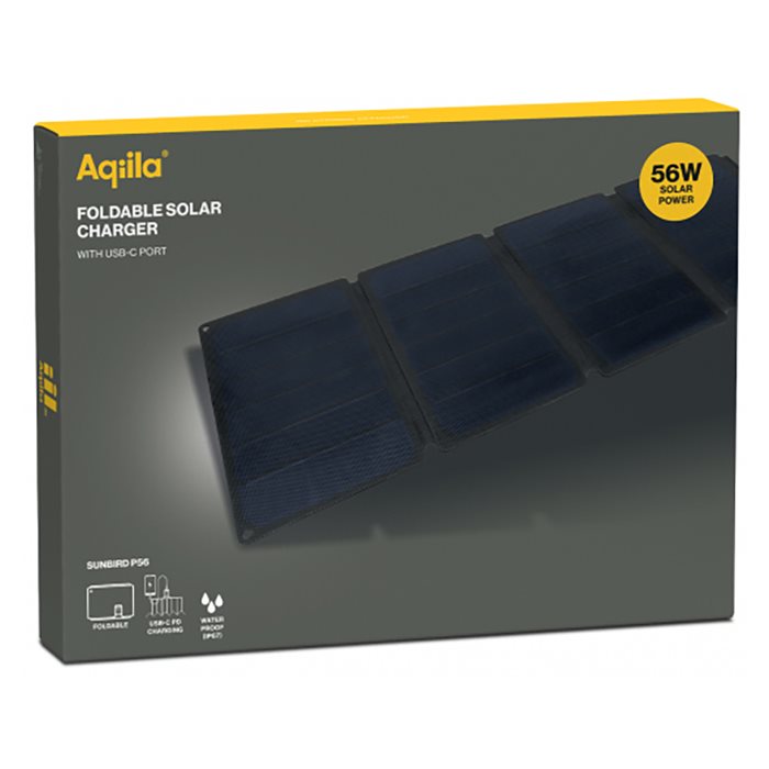 Aqiila SunBird P56 Foldbar Solcelleoplader 45W