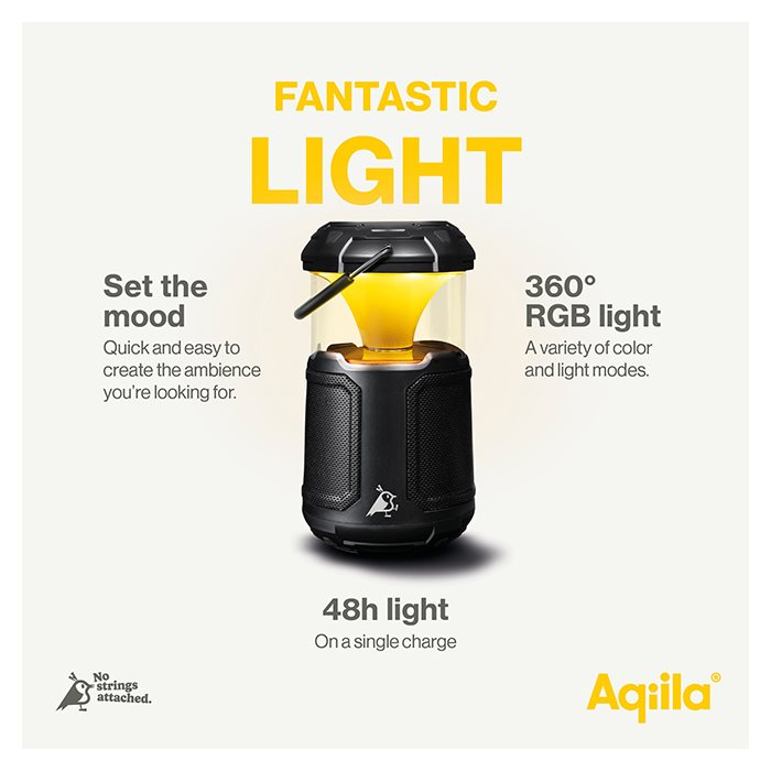 Aqiila Soundbird B10 | 3-i-1 Lampe, Højttaler & Powerbank