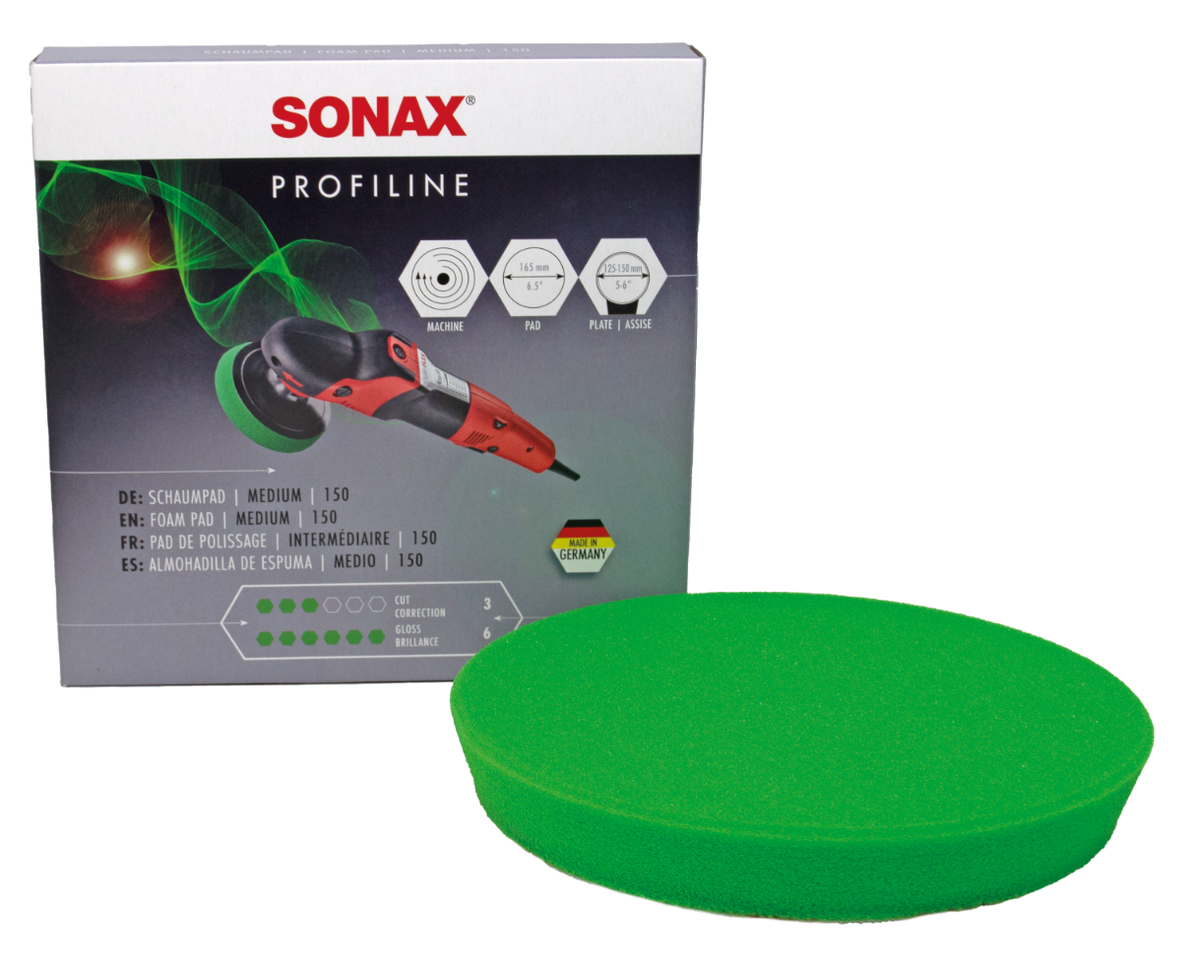 SONAX Polerskive Grøn - Medium (125/150 mm / 165 mm)