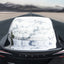 Spoiler monteret på en sort Tesla set ovenfra