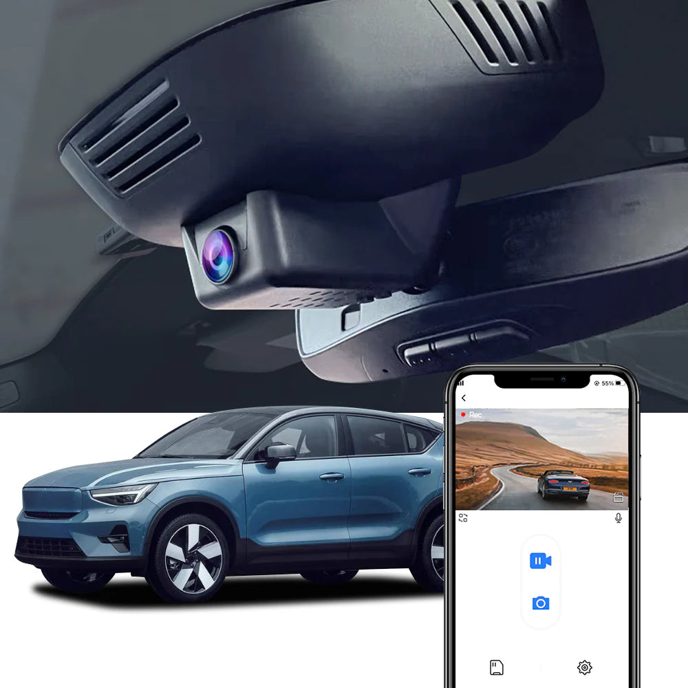 Integreret Fitcamx dashcam til Volvo C40 og EC40