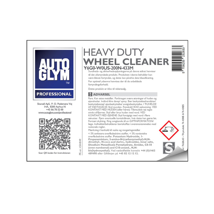 Label Autoglym Heavy Duty Acid Free Wheel Cleaner