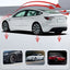 Illustration af luftstrøm omkring Tesla med spoiler