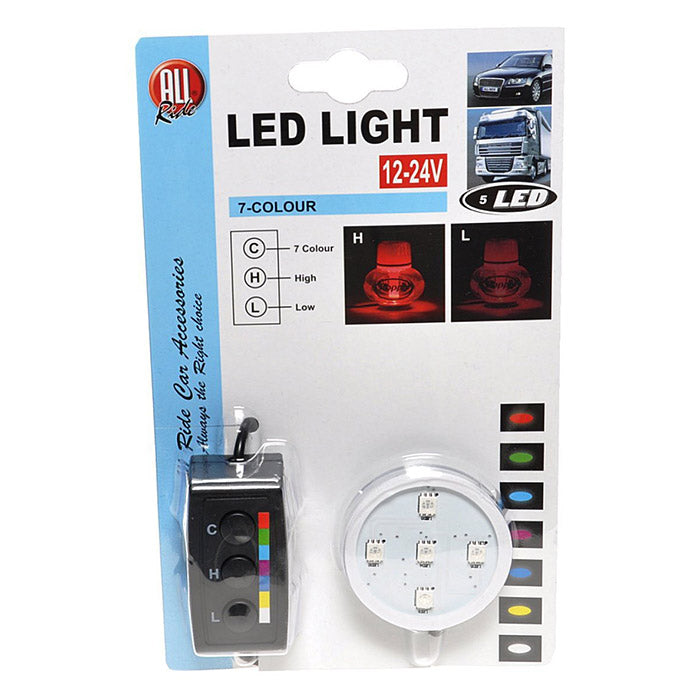 LED lys med 7 farver 12-24 volt til Poppy