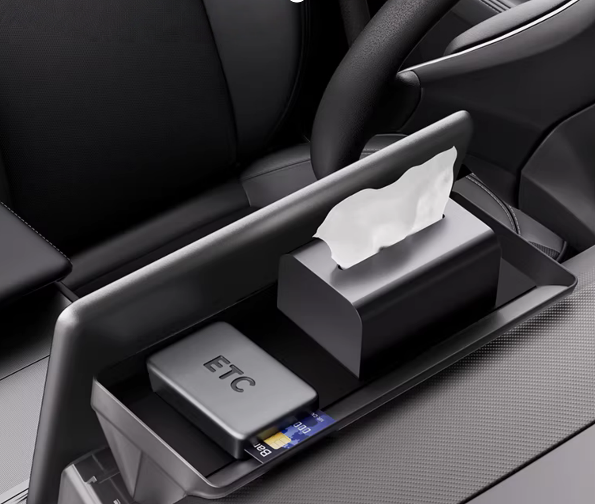 Opbevaringsbakke bag skærmen: Tesla Model 3 Highland & Model Y Juniper