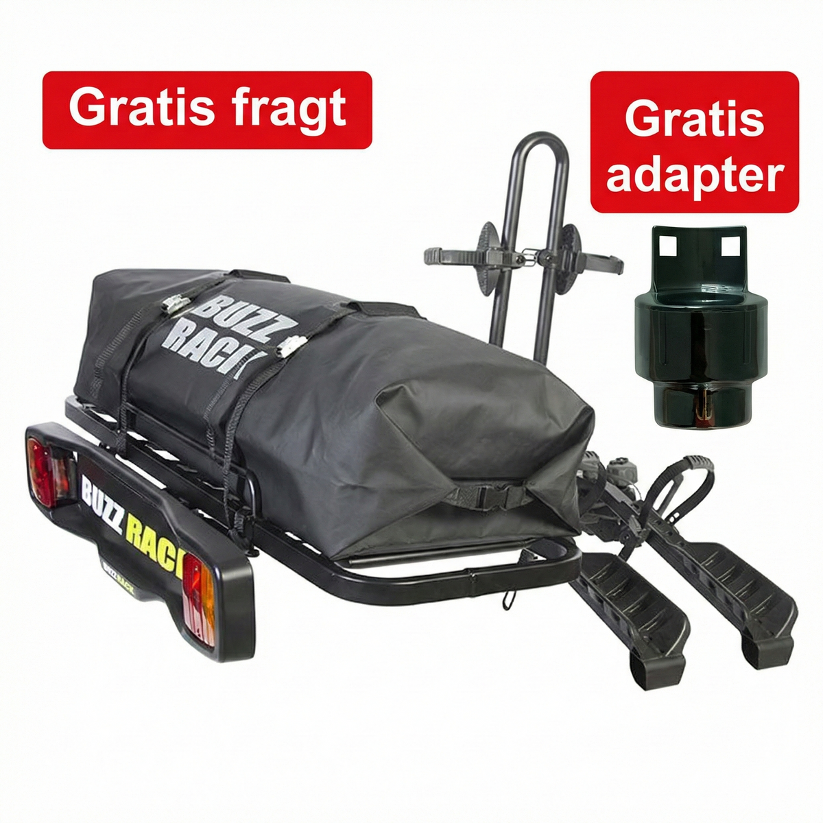 Buzzrack Twinbuzz cykelholder og bagageplatform 7-pol og 13-pol - GreenGoing