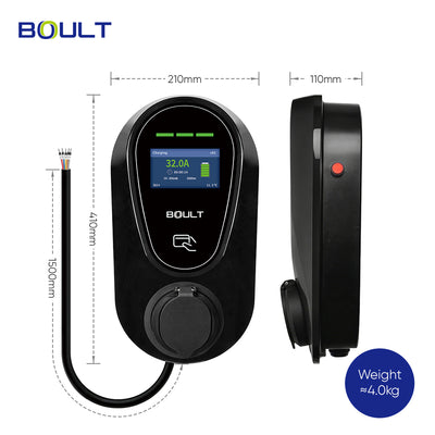 Boult DP05 mål: 210 mm bred, 410 mm høj og 110 mm dyb, vægt ca. 4 kg