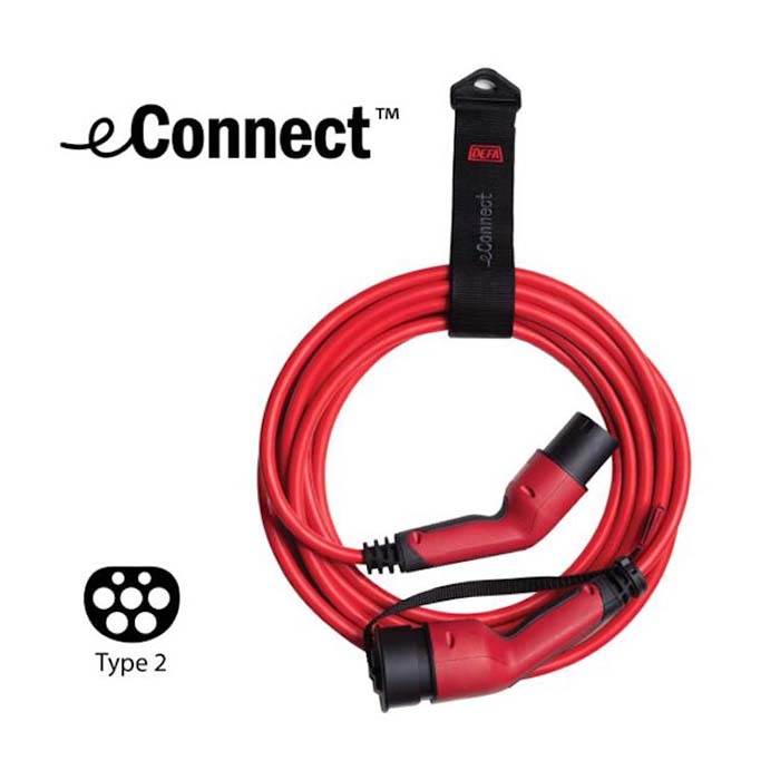 eConnect ladekabel MODE3: T2, 5m, 3-faset 20A - GreenGoing