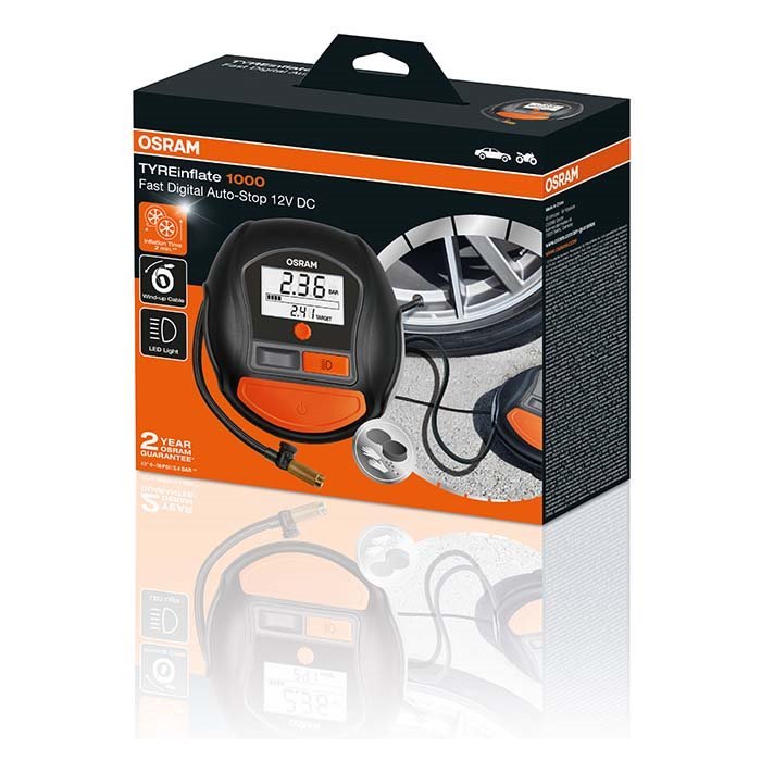 Osram Mini - kompressor TYREinflate 1000 - GreenGoing