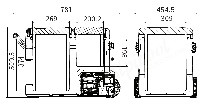 Alpicool TGSW35 kompressor køleboks (38,3L)