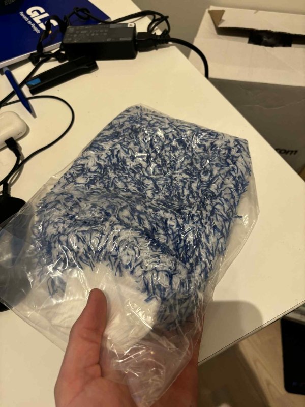 Vaskehandske i blød Microfiber - Blå - GreenGoing