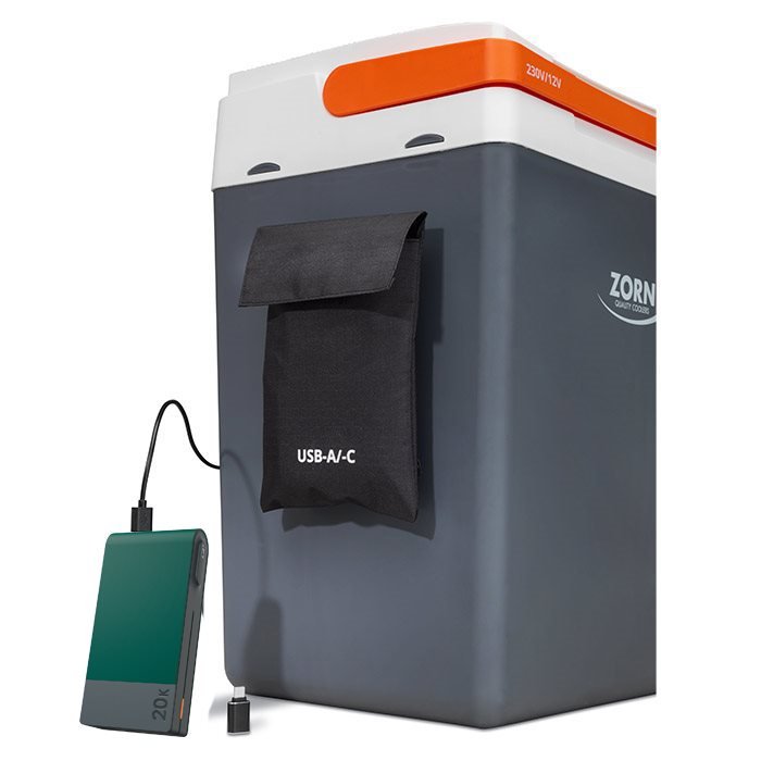 ZORN 30L elektrisk køleboks med Powerbank - GreenGoing